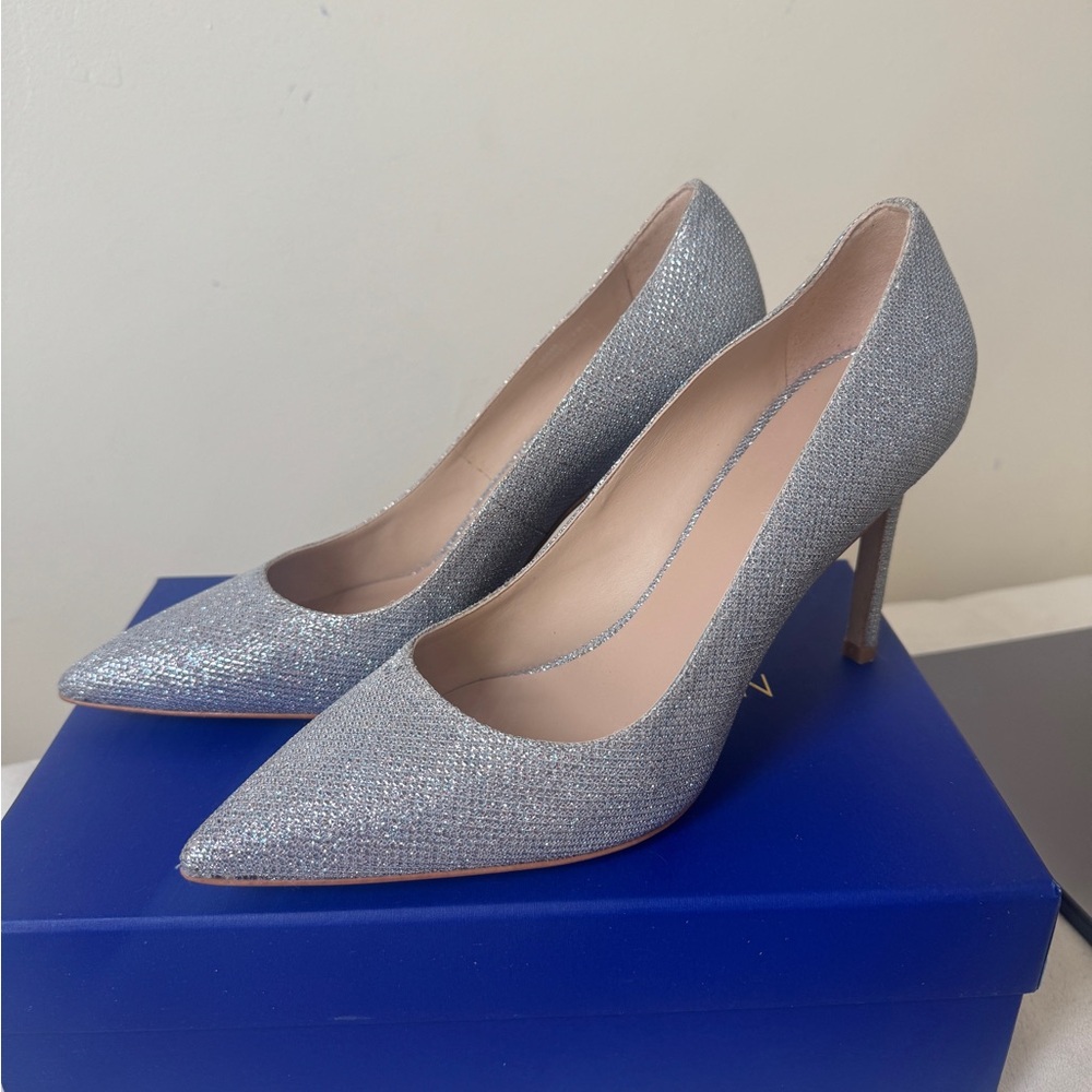 Stuart Weitzman Silver heels